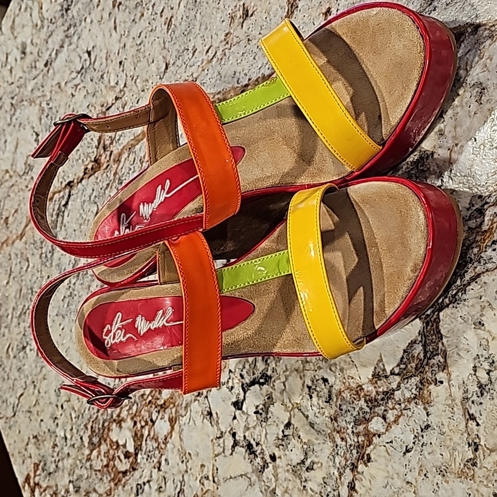 Steve Madden platform colorful sandals